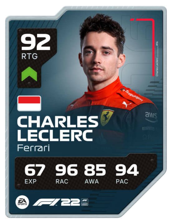 f122 drivercard charles leclerc a1 rated update 2