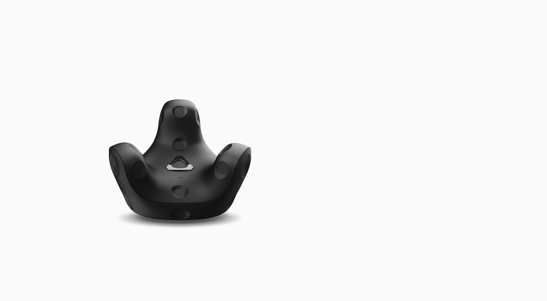 htc vive tracker 3.0 angled on white background