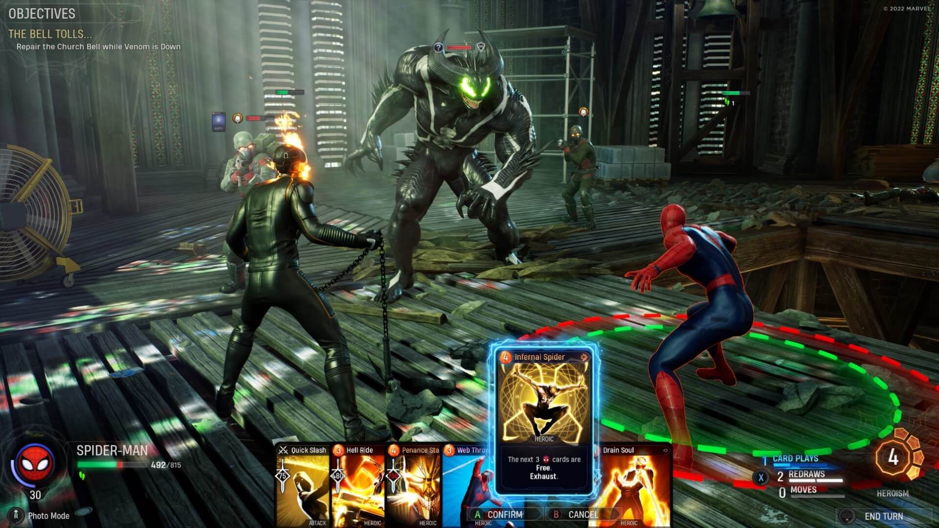 marvel's midnight suns screenshots spider man vs. fallen venom