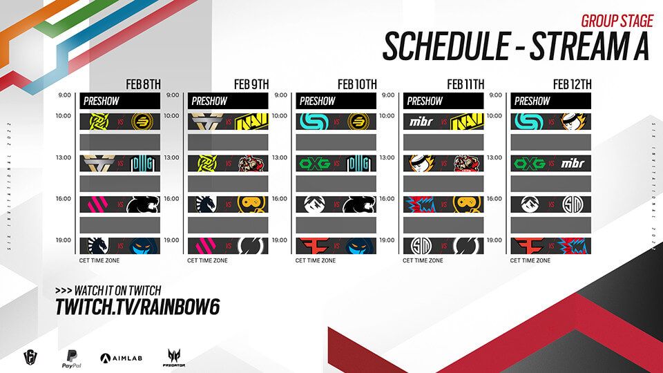 r6esports si2022 schedule groupstage a