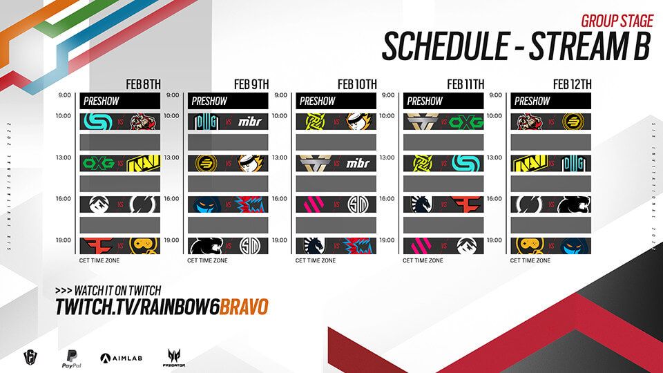 r6esports si2022 schedule groupstage b